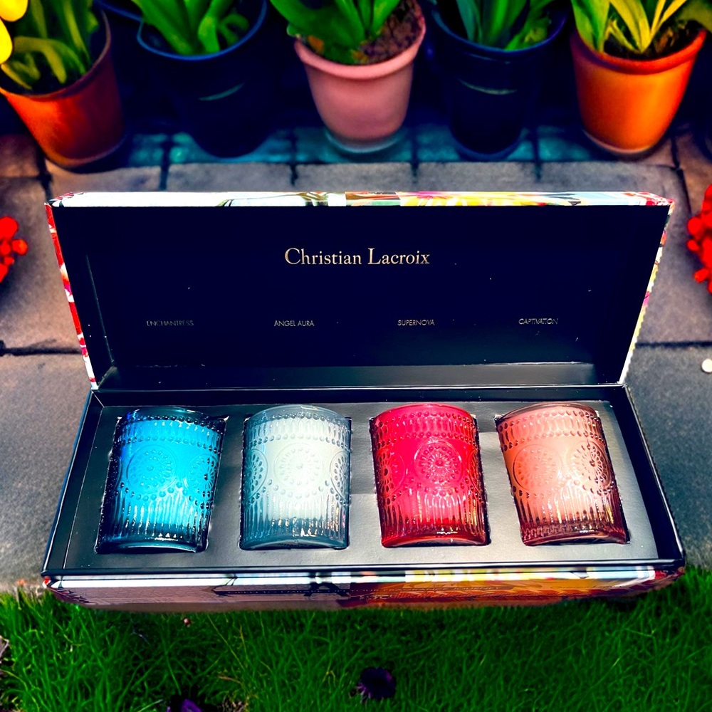 Christian Lacroix NWT Set of 4 Luxury Soy Blend Fragrance Candles 2.5 Oz Each